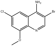 4-Amino-3-bromo-6-chloro-8-methoxyquinoline Struktur