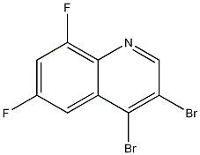 3,4-Dibromo-6,8-difluoroquinoline Struktur