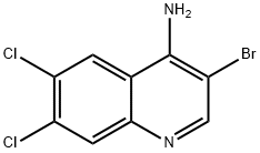 4-Amino-3-bromo-6,7-dichloroquinoline Struktur