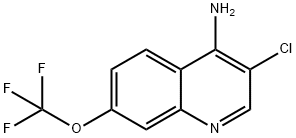 4-Amino-3-chloro-7-trifluoromethoxyquinoline Struktur