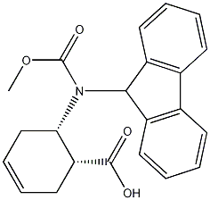 cis-2-(9-Fluorenylmethoxycarbonylamino)cyclohex-4-enecarboxylic acid Struktur