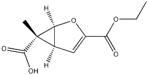 (1alpha,5alpha,6alpha)-2-Oxabicyclo[3.1.0]hex-3-ene-3,6-dicarboxylic acid 3-ethyl 6-methyl ester Struktur