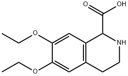 6,7-Diethoxy-1,2,3,4-tetrahydro-isoquinoline-1-carboxylic acid Struktur