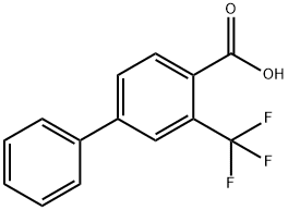 3-(trifluoromethyl)biphenyl-4-carboxylic acid Struktur