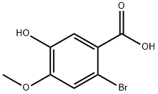 2-bromo-4-mehtoxyl-5-hydroxybenzoic acid Struktur