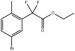 Ethyl 2-(5-bromo-2-methylphenyl)-2,2-difluoroacetate Struktur