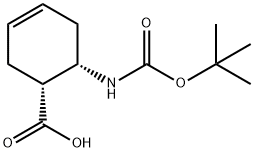 (1R,6S)-6-(tert-butoxycarbonylamino)cyclohex-3-enecarboxylic acid Struktur