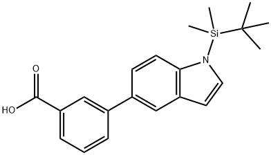 3-(1-(tert-Butyldimethylsilyl)-1H-indol-5-yl)benzoic acid Struktur