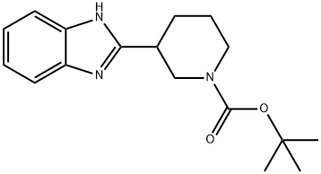 tert-Butyl 3-(1H-benzo[d]imidazol-2-yl)piperidine-1-carboxylate Struktur