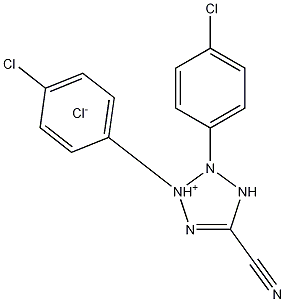 2,3-bis(4-Chlorophenyl)-5-cyano-2H-tetrazolium chloride Struktur