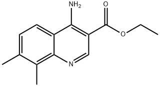 4-Amino-7,8-dimethylquinoline-3-carboxylic acid ethyl ester Struktur