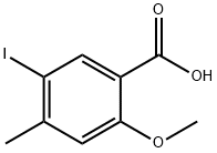 Benzoic acid, 5-iodo-2-methoxy-4-methyl- Struktur