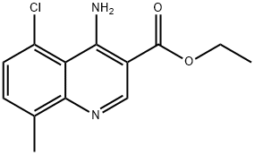 4-Amino-5-chloro-8-methylquinoline-3-carboxylic acid ethyl ester Struktur