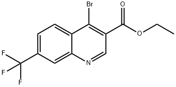 4-Bromo-7-(trifluoromethyl)quinoline-3-carboxylic acid ethyl ester Struktur