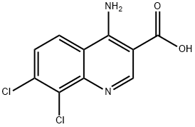 4-Amino-7,8-dichloroquinoline-3-carboxylic acid Struktur