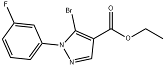 ethyl 5-bromo-1-(3-fluorophenyl)-1H-pyrazole-4-carboxylate Struktur