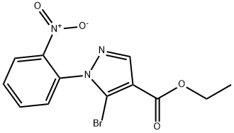 ethyl 5-bromo-1-(2-nitrophenyl)-1H-pyrazole-4-carboxylate Struktur