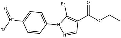 ethyl 5-bromo-1-(4-nitrophenyl)-1H-pyrazole-4-carboxylate Struktur