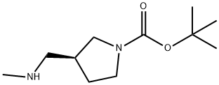 (S)-Tert-Butyl3-((methylamino)methyl)pyrrolidine-1-carboxylate Struktur