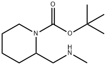 tert-butyl 2-((methylamino)methyl)piperidine-1-carboxylate Struktur