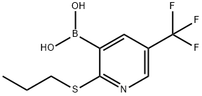 2-(Propylthio)-5-(trifluoromethyl)pyridin-3-ylboronic acid Struktur