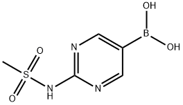 2-(Methylsulfonamido)pyrimidine-5-boronic acid Struktur