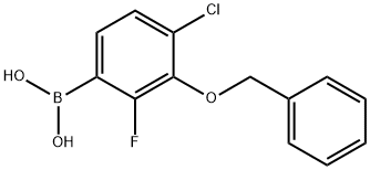 3-Benzyloxy-4-chloro-2-fluorophenylboronic acid Struktur