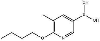 6-Butoxy-5-methylpyridine-3-boronic acid Struktur