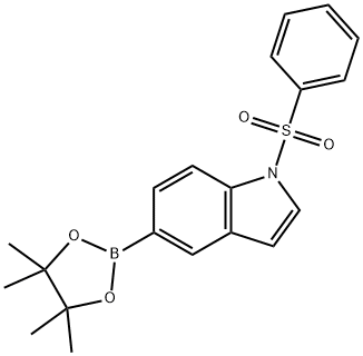 1-(Phenylsulfonyl)-5-(4,4,5,5-tetramethyl-1,3,2-dioxaborolan-2-yl)-1H-indole Struktur