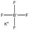 Potassium tetrafluoroborate Struktur