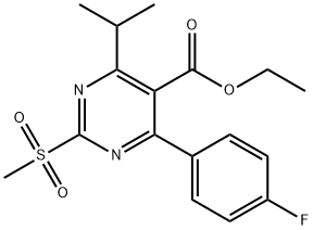 Ethyl 4-(4-Fluorophenyl)-6-isopropyl-2-(methylsulfonyl)pyrimidine-5-carboxylate Struktur