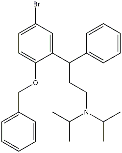 3-(2-芐氧基-5-溴苯基)-N,N-二異丙基-3-苯基丙-1-胺, 156755-27-0, 結構式