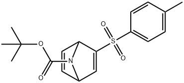 2-[(4-Methylphenyl)sulfonyl]-7-azabicyclo[2.2.1]hepta-2,5-diene-7-carboxylic acid tert-butyl ester Struktur