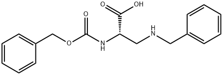 (S)-3-(benzylamino)-2-(benzyloxycarbonylamino)propanoic acid Struktur