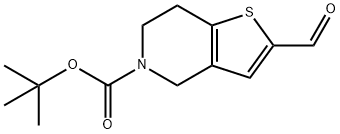 tert-butyl 2-formyl-6,7-dihydrothieno[3,2-c]pyridine-5(4H)-carboxylate Struktur