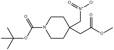 tert-butyl 4-(2-methoxy-2-oxoethyl)-4-(nitromethyl)piperidine-1-carboxylate