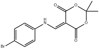 5-[(4-Bromophenylamino)methylene]-2,2-dimethyl-1,3-dioxane-4,6-dione ,98% Struktur