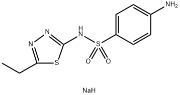 Sulfanilamide, N1-(5-ethyl-1,3,4-thiadiazol-2-yl)-, monosodium salt Struktur