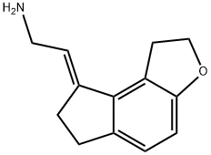 (E)-2-(1,6,7,8-Tetrahydro-2H-indeno[5,4-b]furan-8-ylidene)ethylamine Struktur