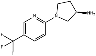 1-[5-(Trifluoromethyl)-2-pyridinyl]-(3R)-3-pyrrolidinamine Struktur