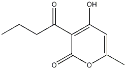 3-Butyryl-4-hydroxy-6-methyl-2H-pyran-2-one Struktur