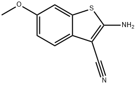 2-amino-6-methoxybenzo[b]thiophene-3-carbonitrile Struktur