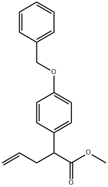 methyl 2-(4-(benzyloxy)phenyl)pent-4-enoate Struktur