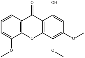 1-Hydroxy-3,4,5-trimethoxyxanthone Structure