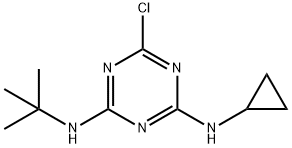 2-(tert-Butylamino)-4-chloro-6-cyclopropylamino-1,3,5-triazine Struktur