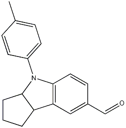 4-p-tolyl-1,2,3,3a,4,8b-hexahydrocyclopenta[b]indole-7-carbaldehyde Struktur