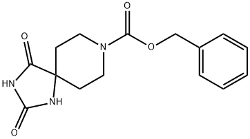 benzyl 2,4-dioxo-1,3,8-triazaspiro[4.5]decane-8-carboxylate 結(jié)構(gòu)式