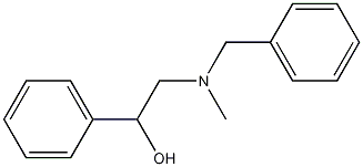 2-(benzyl(methyl)amino)-1-phenylethanol Struktur