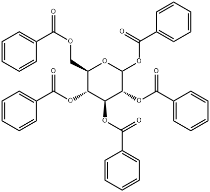 1,2,3,4,6-Penta-O-benzoyl-D-glucopyranoside Struktur