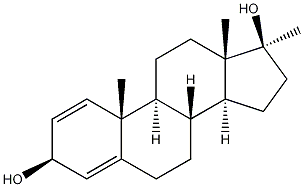 17-methyl-Androsta-1,4-diene-3b,17b-diol Struktur